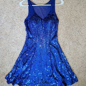 Blue sequence dress